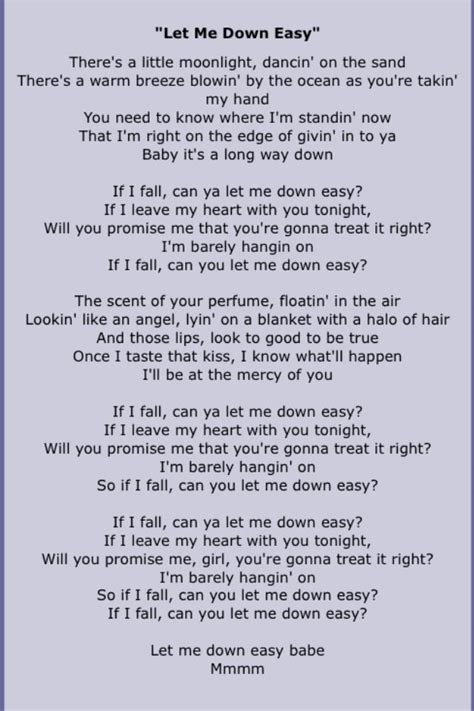 let me love u down lyrics